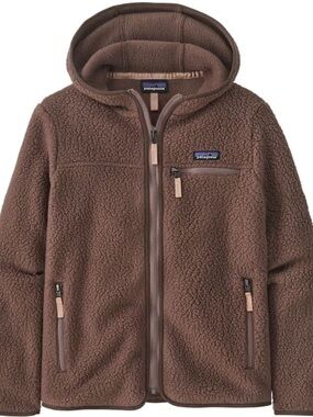 Patagonia Brown Sherpa Hooded Fleece Jacket